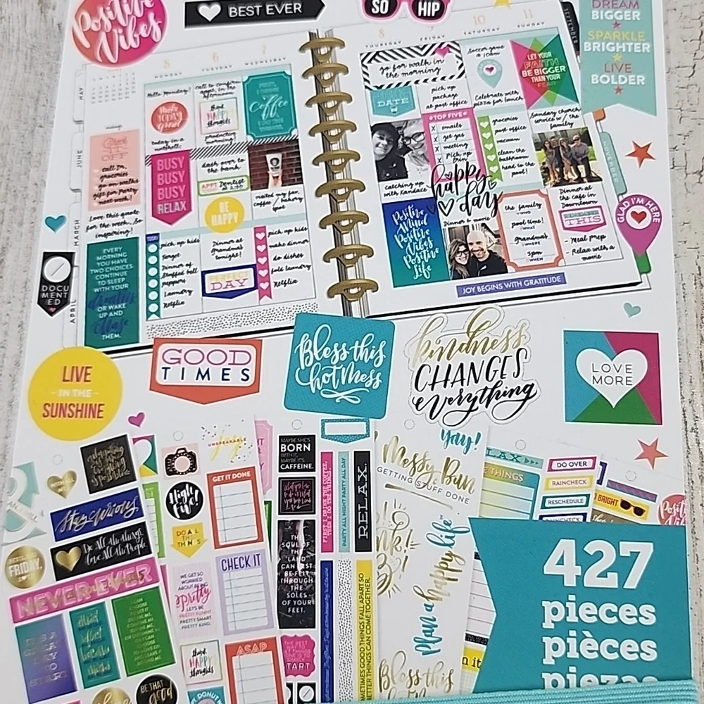 The Happy Planner Quotes 30 sticker sheets 427 stickers fits Classic Planner NEW